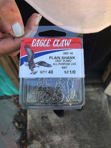 Plain Shank, Eagle Claw, Qty 40, 1/10