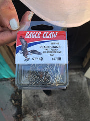 Plain Shank, Eagle Claw, Qty 40, 1/10